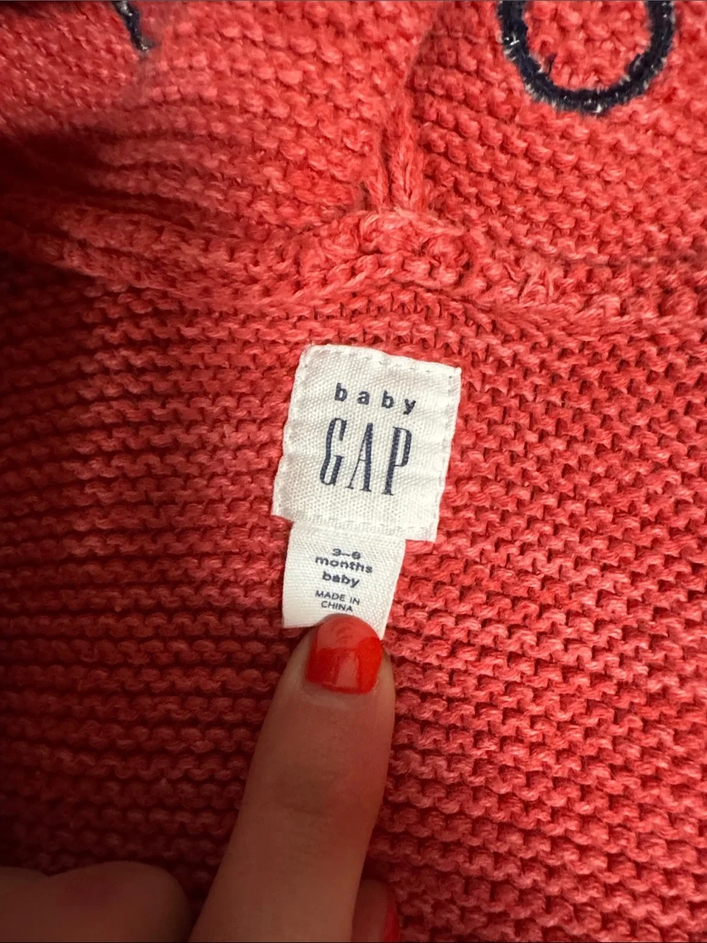 Baby gap knit ladybug sweater